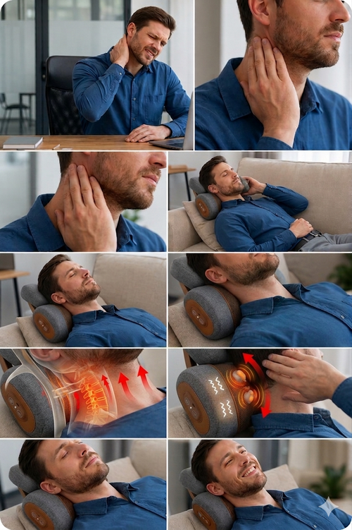 Neck & Shoulder Massager with Heat – Relieve Pain in Minutes - PRO