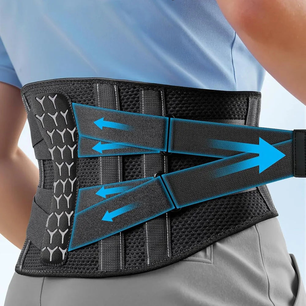 Back Support Belt for Lower Back Pain Relief – Adjustable Lumbar Brace