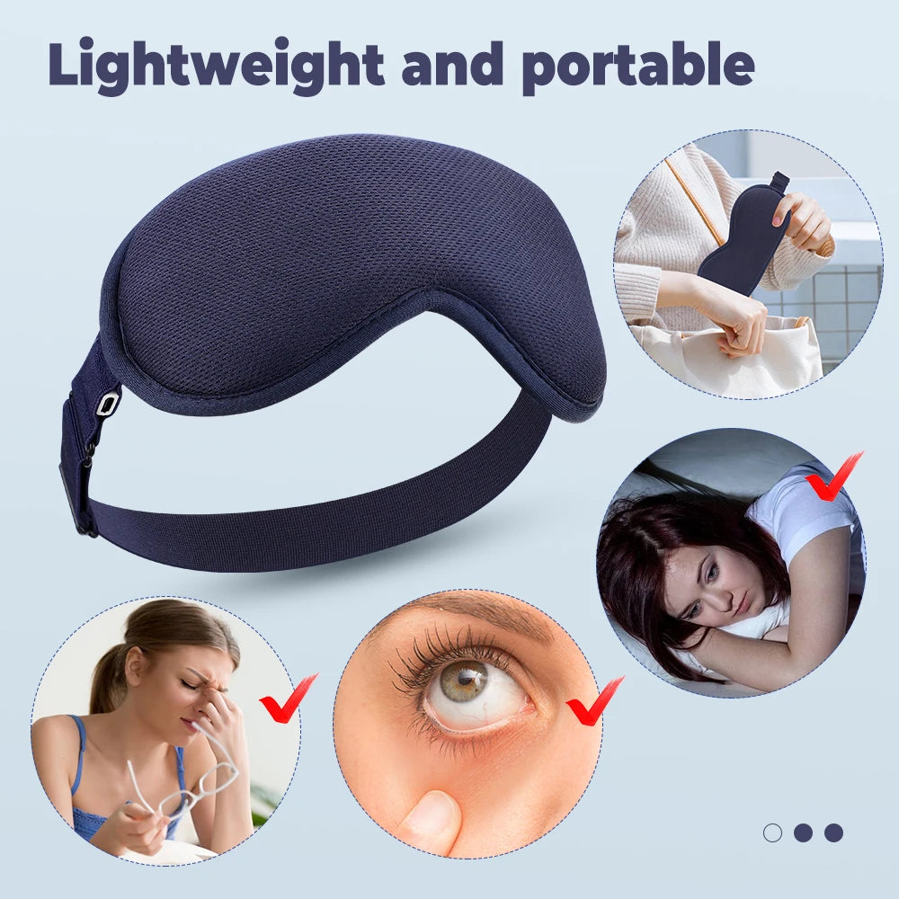 Heated Eye Mask for Sleep & Eye Fatigue Relief – Smart Warm Compress & Relaxation