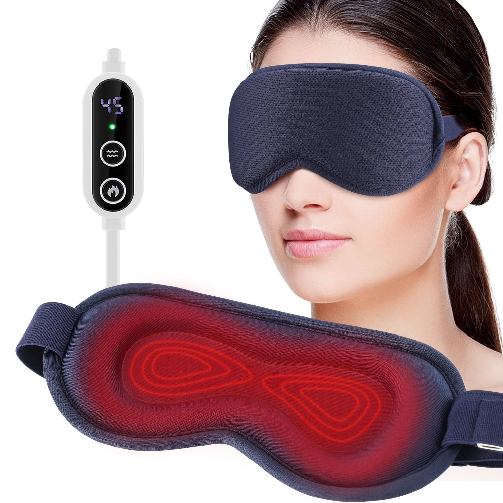 Heated Eye Mask for Sleep & Eye Fatigue Relief – Smart Warm Compress & Relaxation