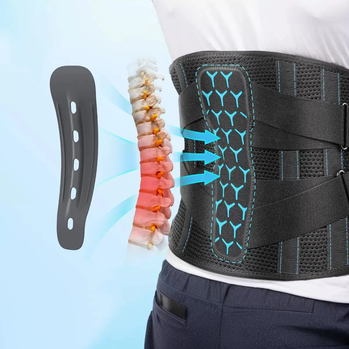 Back Support Belt for Lower Back Pain Relief – Adjustable Lumbar Brace