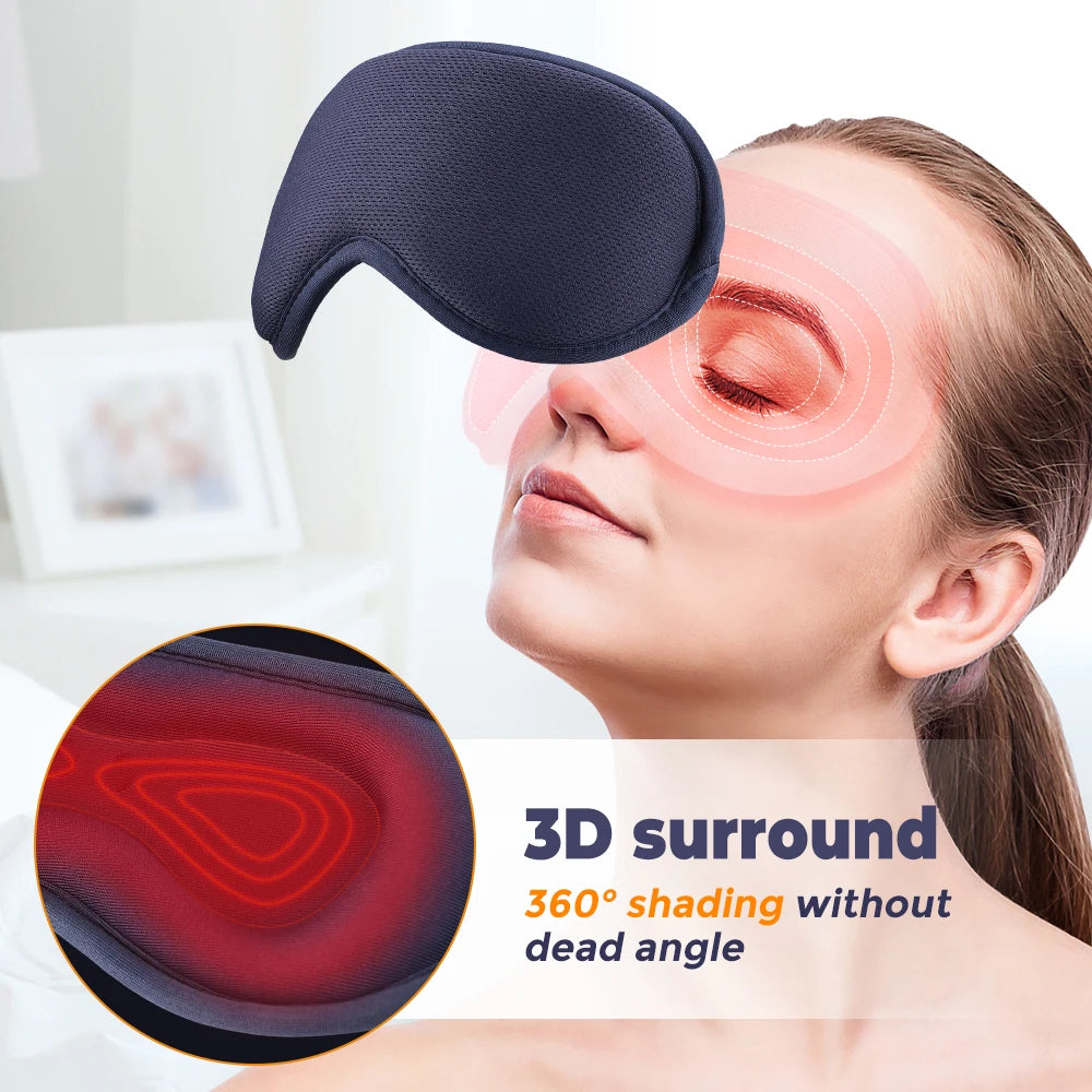 Heated Eye Mask for Sleep & Eye Fatigue Relief – Smart Warm Compress & Relaxation