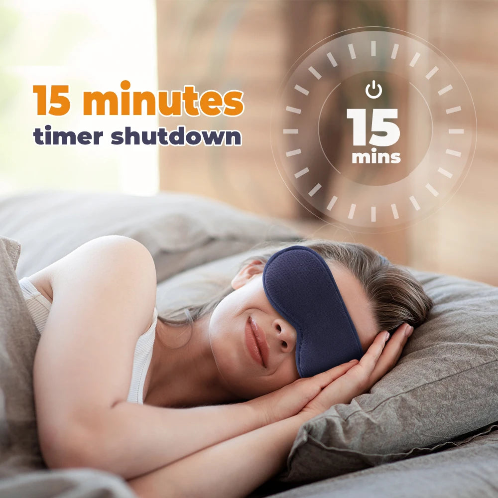 Heated Eye Mask for Sleep & Eye Fatigue Relief – Smart Warm Compress & Relaxation