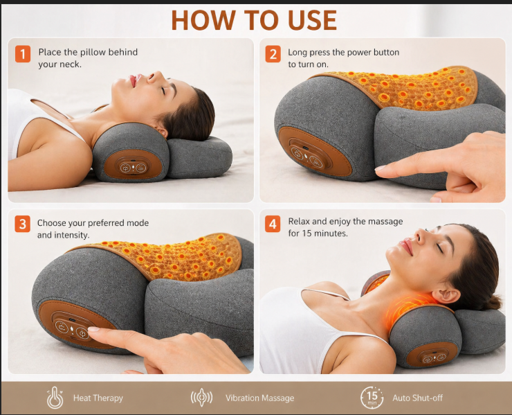 Neck & Shoulder Massager with Heat – Relieve Pain in Minutes - PRO